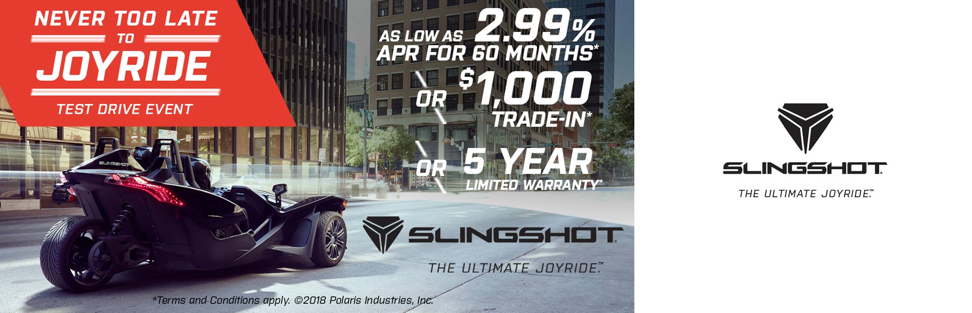 Slingshot: Never Too Late To Joyride - Test Drive Event